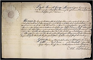 Capt Diemer's Commission, (sorry only enlarges a little).