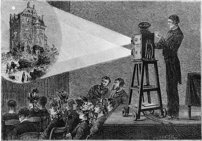 A civilized magic lantern show, sorry no enlargement.